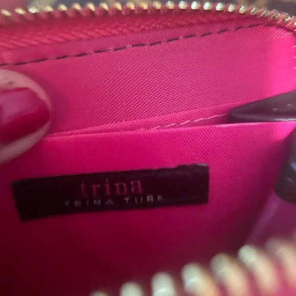 Trina Turk Teal and Pink Floral Wallet New” - Picture 6 of 7